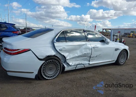 2020 Genesis G90 5.0 Ultimate Rwd z USA, uszkodzony, nr VIN KMTF54PH6LU076576